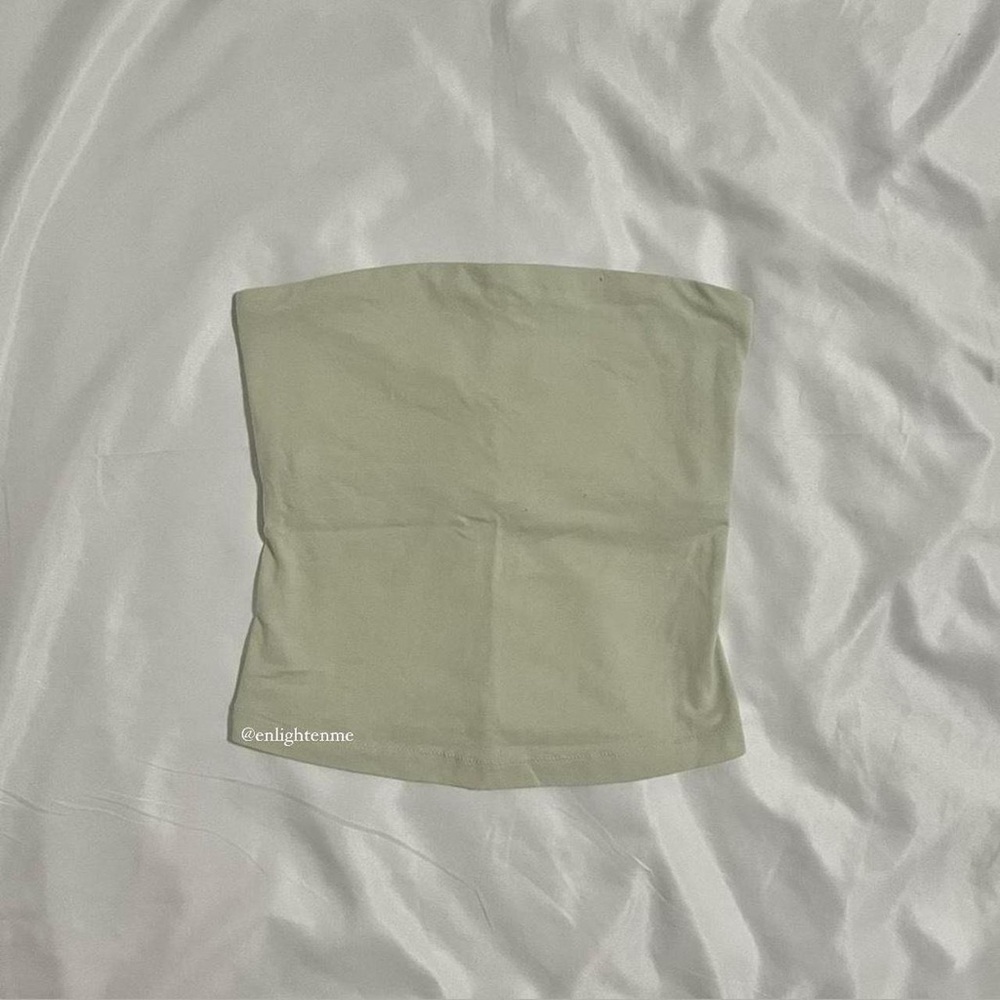 Skims Cotton Jersey Tube Top Pistachio